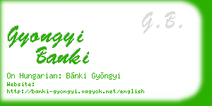 gyongyi banki business card