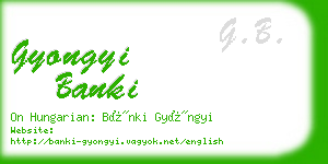 gyongyi banki business card